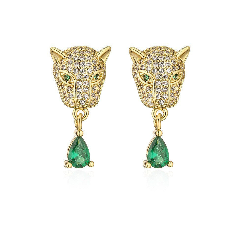 Women's Leopard Special Interest Light Luxury Gold Earrings