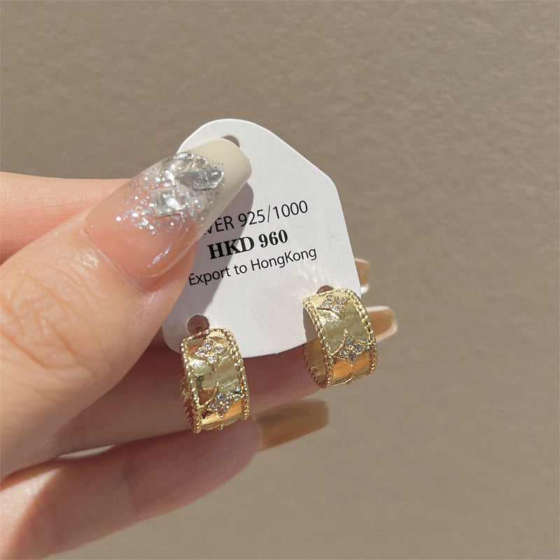 Light Luxury Zircon Pearl Elegant High-grade Earrings