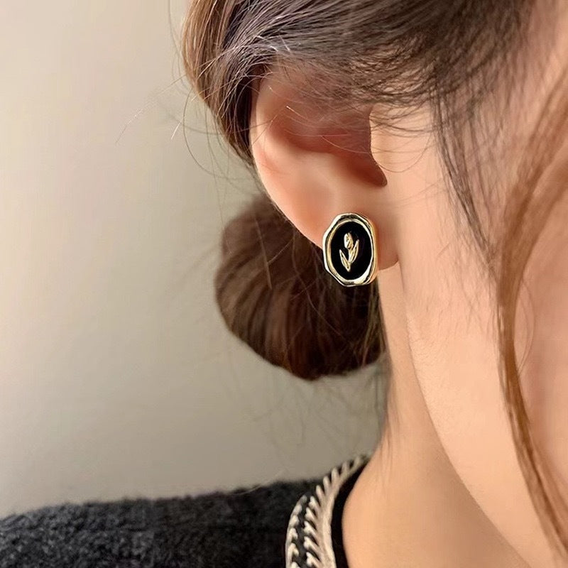 Women's Sier Needle Korean Style French Temperamental Pearl Earrings