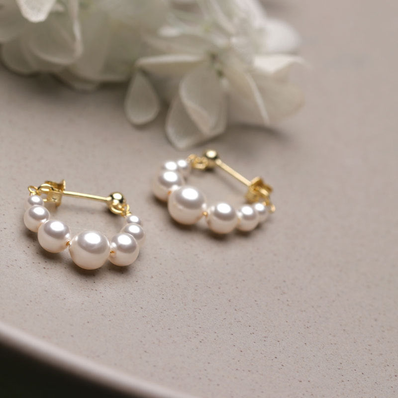 Sterling Sier Pearl French Retro Minority Earrings