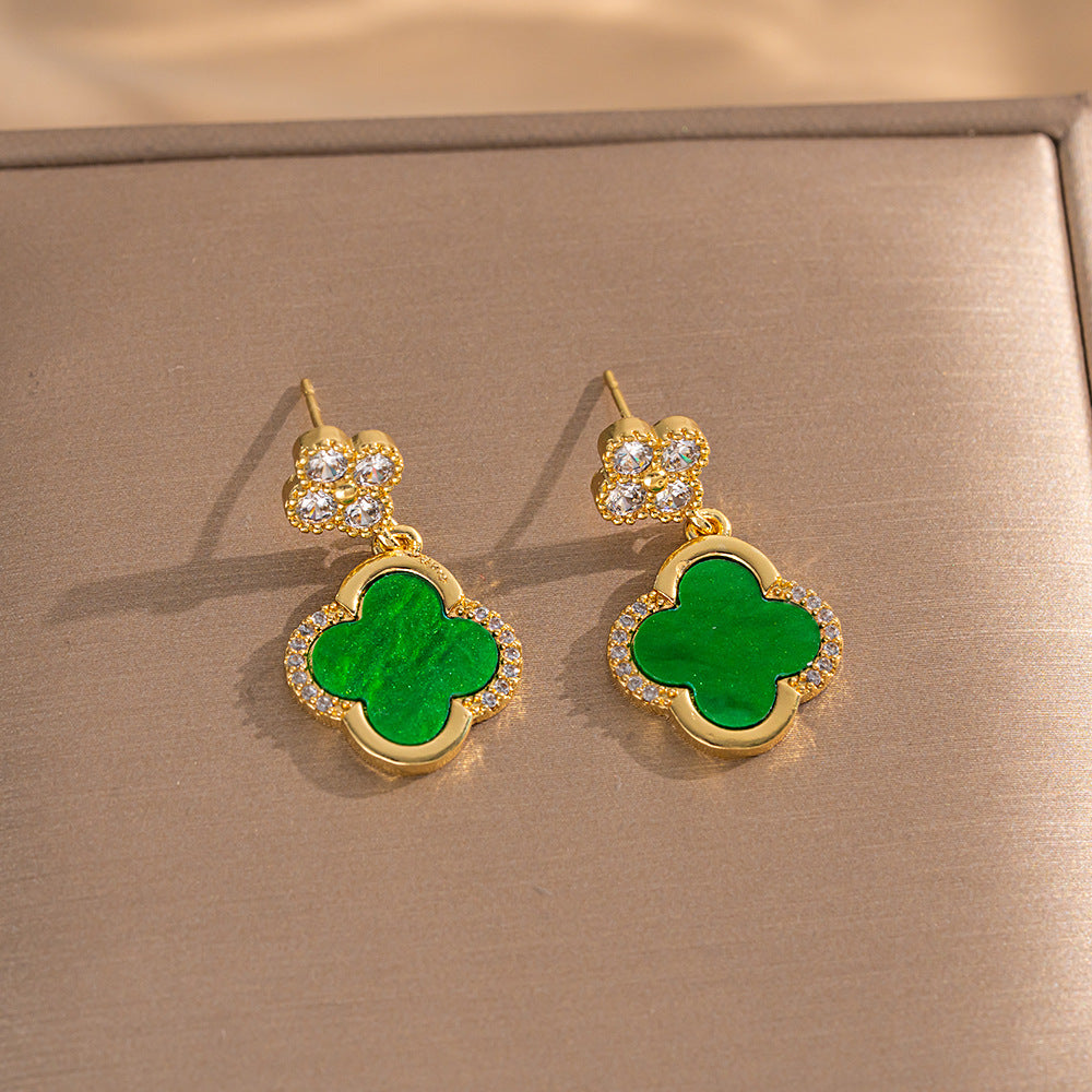Steel Clover Suite Light Luxury Graceful Necklaces