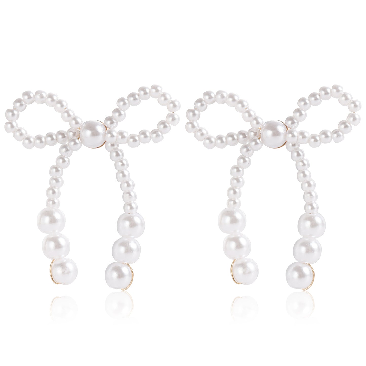 Women's Ornament Retro Imitation Pearl Bowknot Floral Earrings