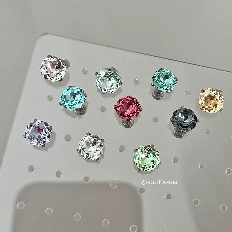 Cut Ear Bone Flat Titanium Steel Earrings