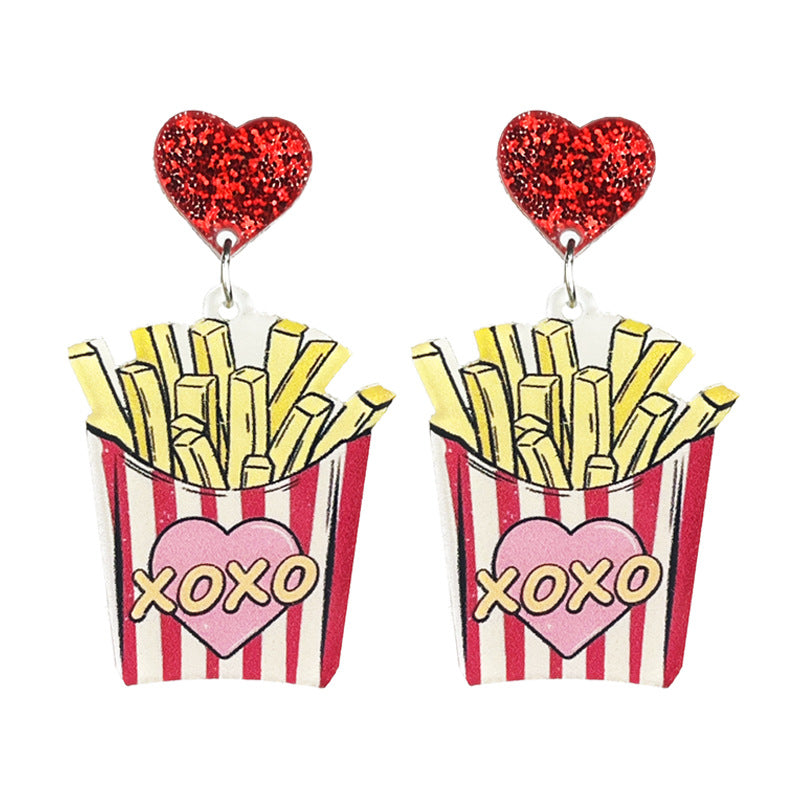 Jewelry For Valentine's Day Acrylic Single Earrings
