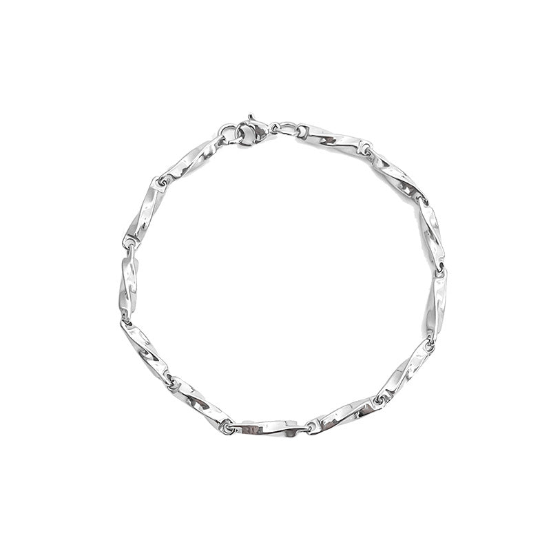 Men's Pu Titanium Steel Simple High-grade Sense Boys Chain Trendy Necklaces