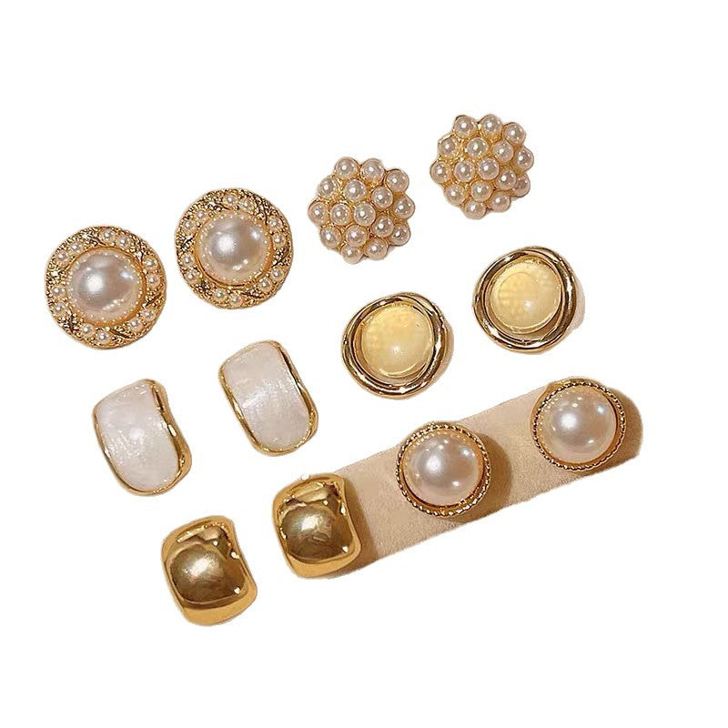 Women's Luxury High-grade Golden Pearl For Six Rings