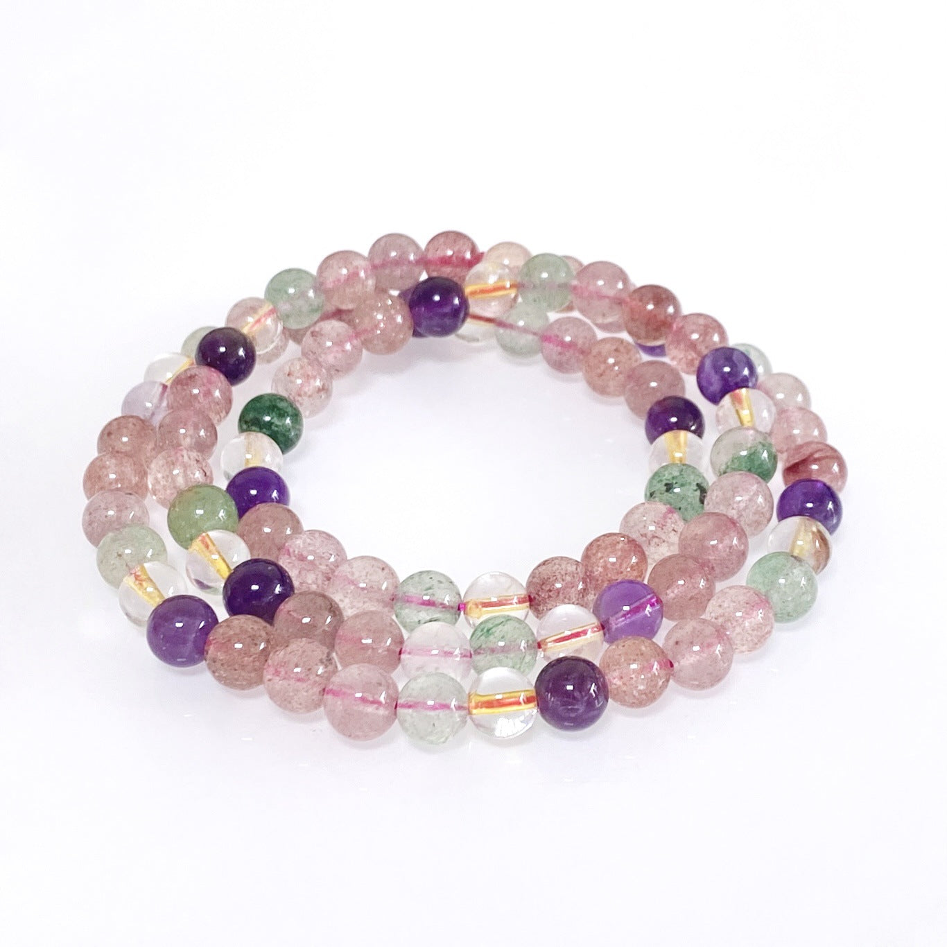 Eight Treasure Crystal Amethyst Strawberry Female Bracelets