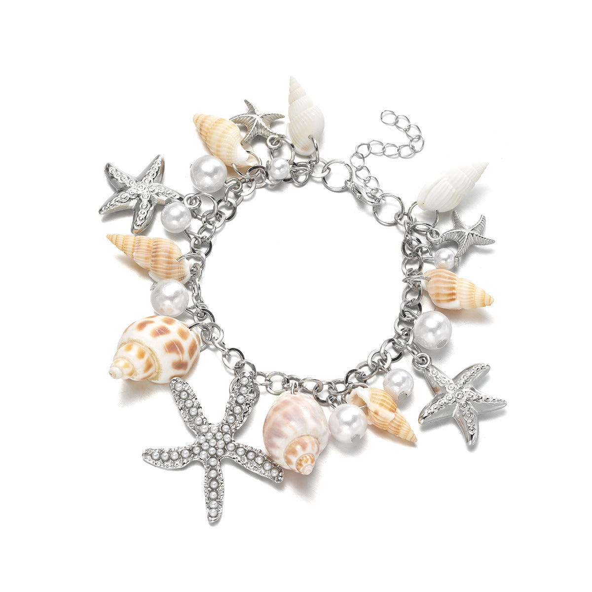 Women's Style Fashion Tidal Ocean Boho Conch Starfish Bracelets