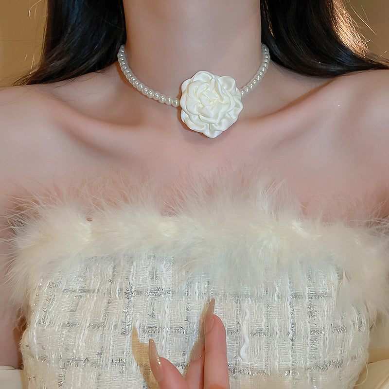 Net Yarn Flowers Ribbon Heart Fashion Necklaces