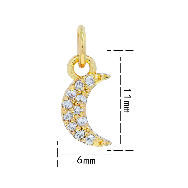 Copper Micro Inlay Real Gold Plating Accessories Pendants