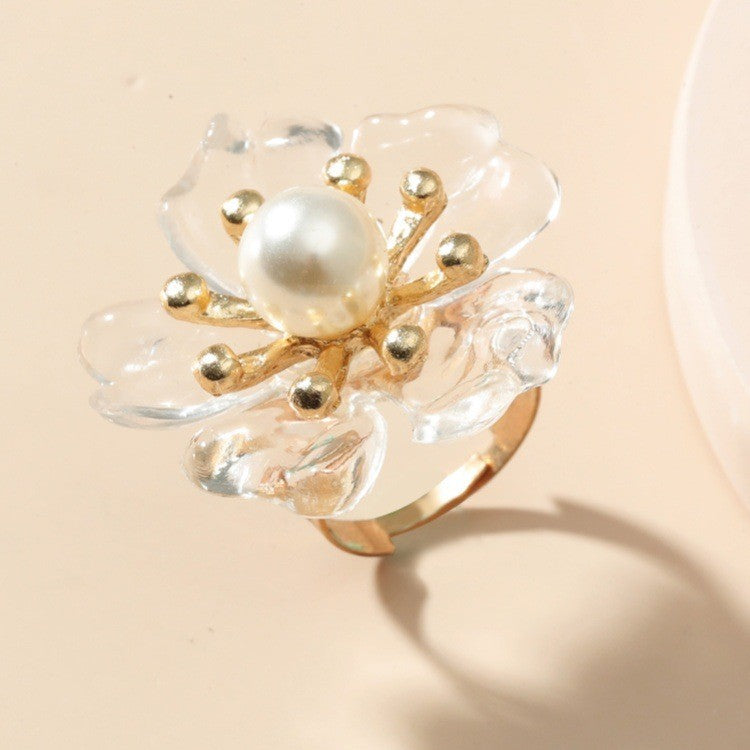 French Retro Baroque Flower Open Fashion Rings
