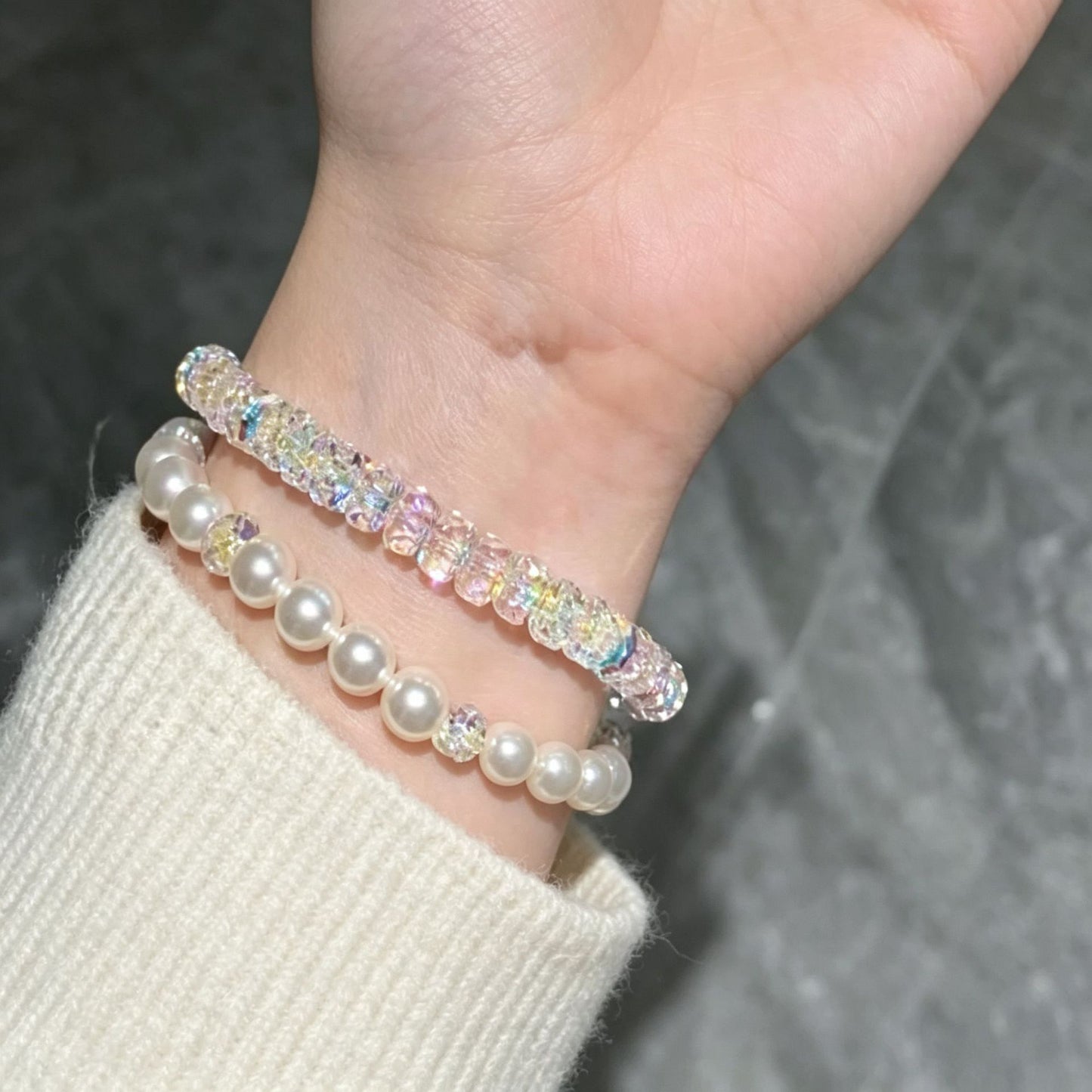 Women's Face Ball Shiny Crystal Sweet Fashion Bracelet
