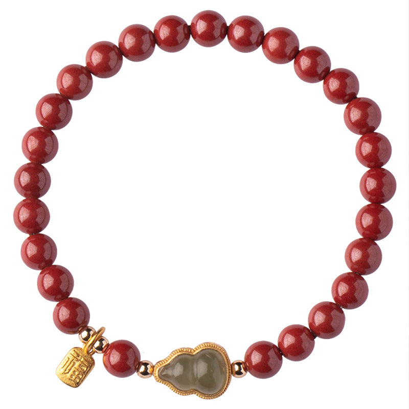 With Jade Fu Lu Fortune Ancient Style Beaded Bracelets
