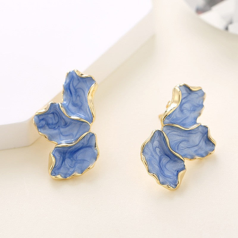 Needle High-grade Pearl Bow Flower Tulip Earrings