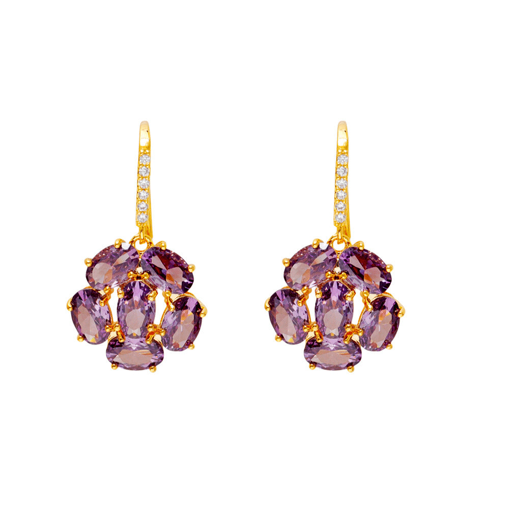 Luxury Fashion Super Flash Zircon High-grade Earrings