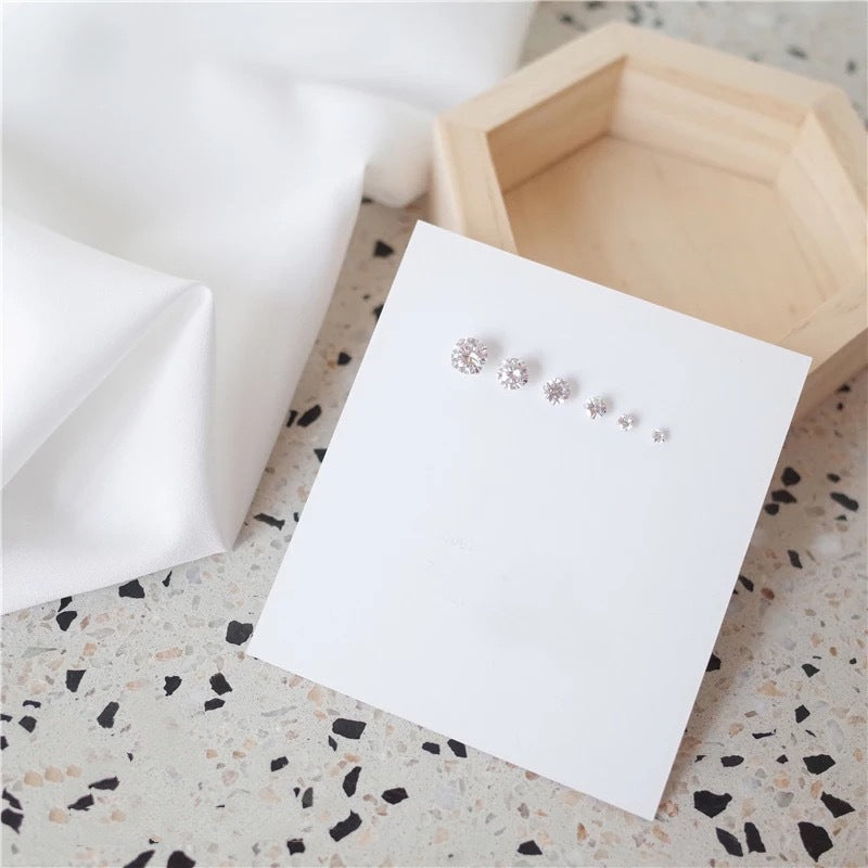 Women's Sier Simple Korean Style Temperament Entry Earrings