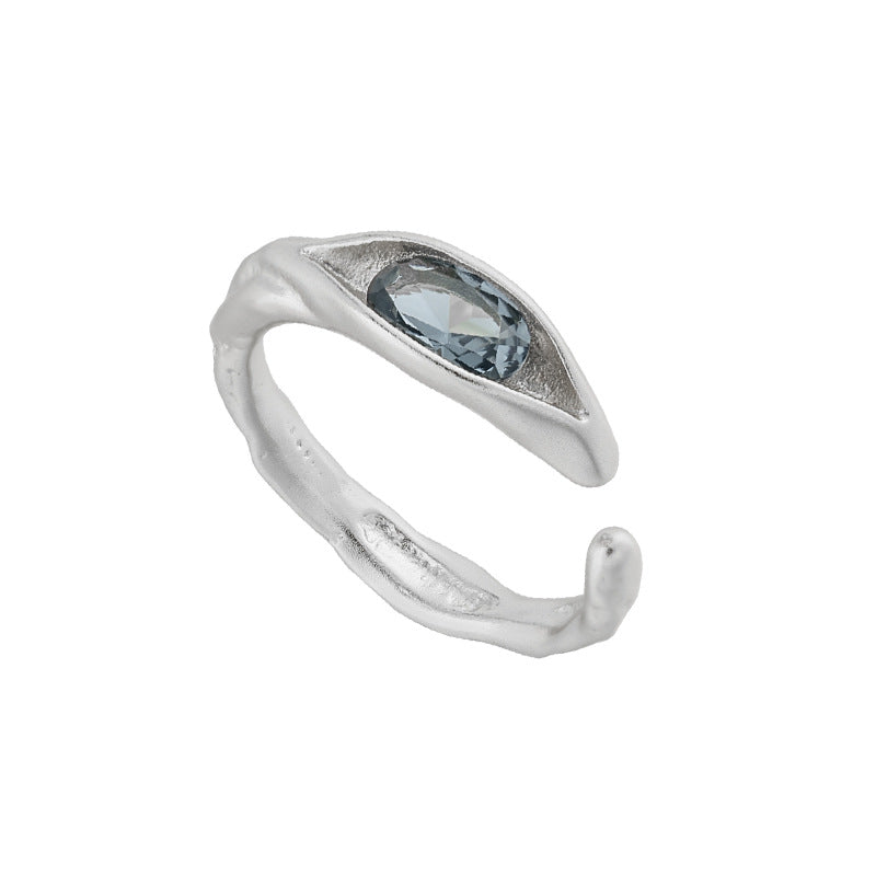 Women's Style Niche Cool Geometric Irregular Inlaid Rings