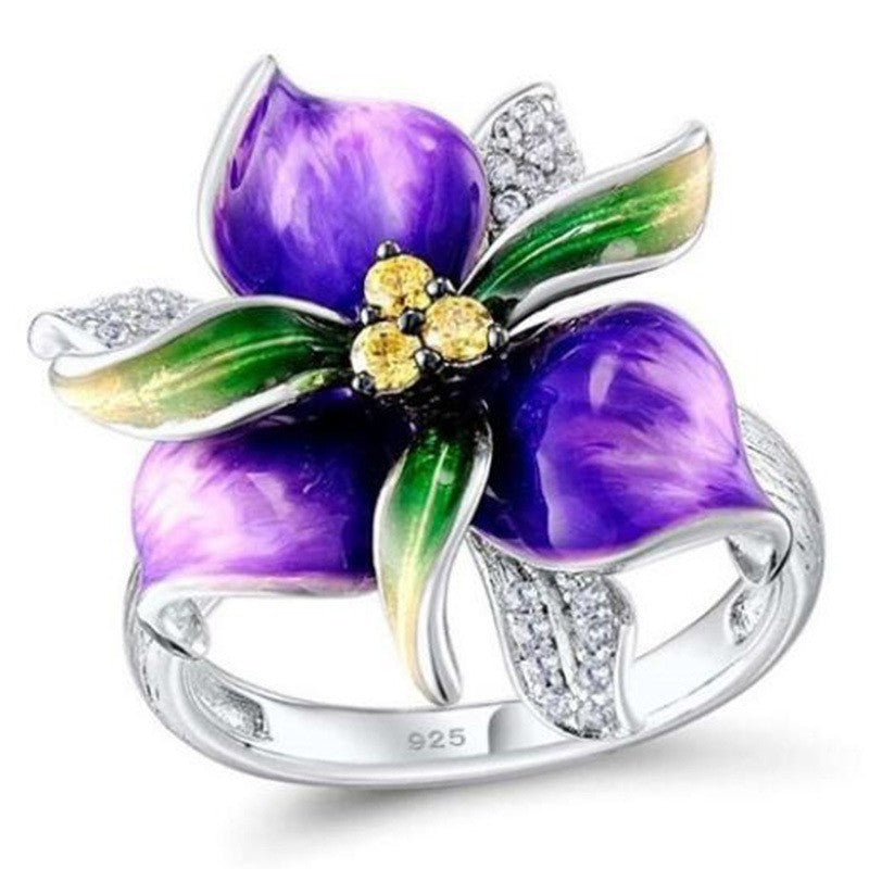 Creative Exaggerating Jewelry Rose Metal Material Rings