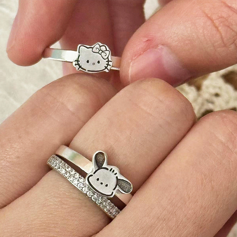 Female Sweet Cute Personalized Niche Design Rings