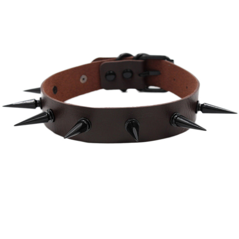Exaggerated Spike Black Nail Collar Nightclub Punk Rivet Clavicle Necklaces