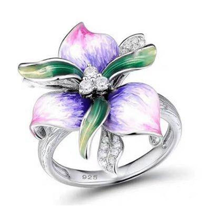 Creative Exaggerating Jewelry Rose Metal Material Rings
