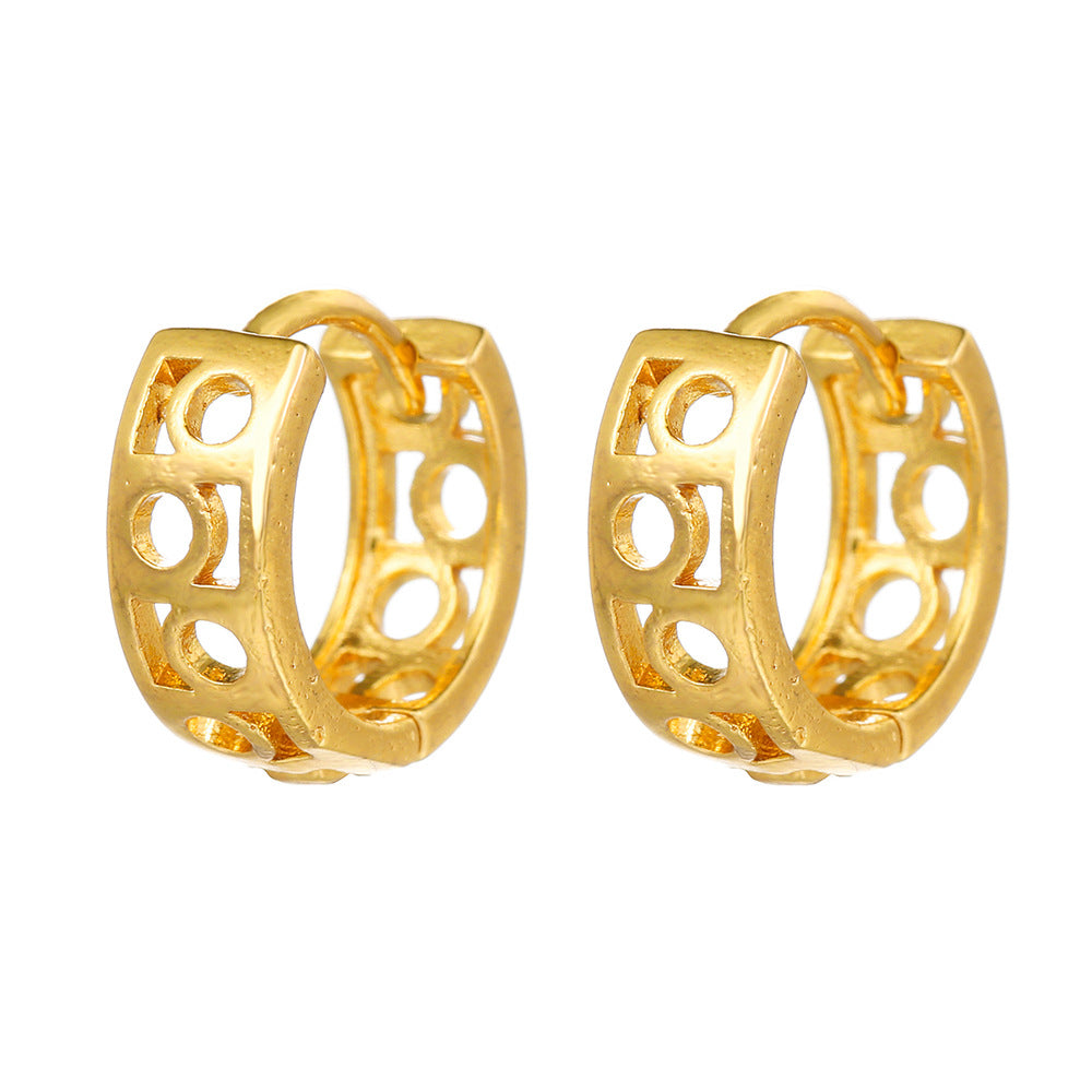 Ear Hollow Pattern Clip Fashion Geometry Female Rings
