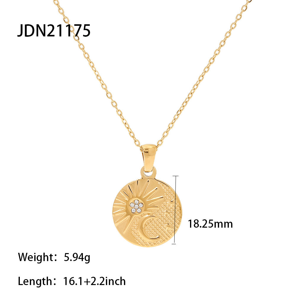 Women's Round Cold Style Retro Temperament Personality Necklaces