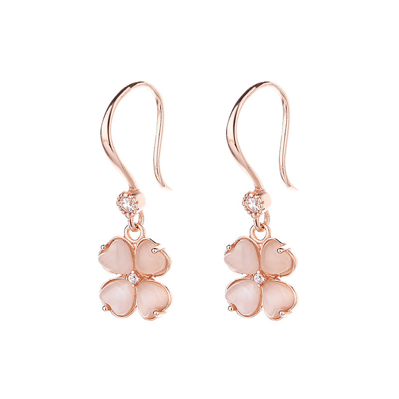 Women's Clover Ear Hook Simple Style Fashionable Earrings