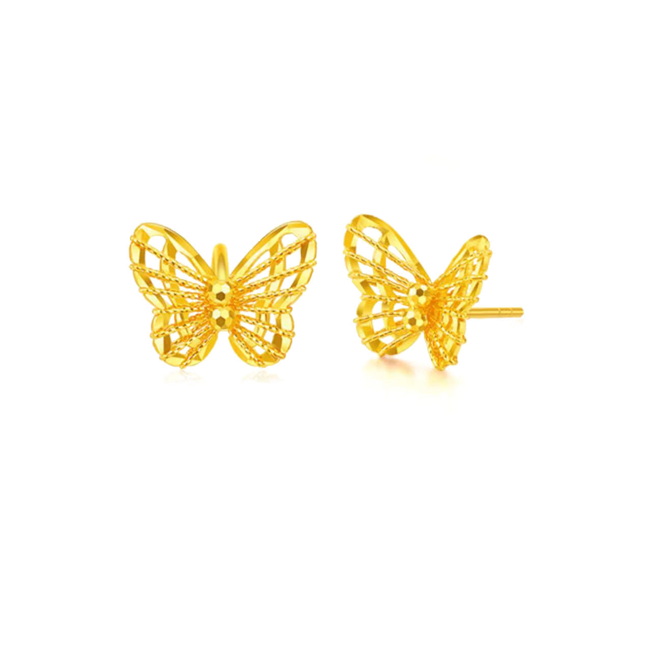 Women's Filigree Hollow Butterfly Light Luxury Temperament Stud Earrings