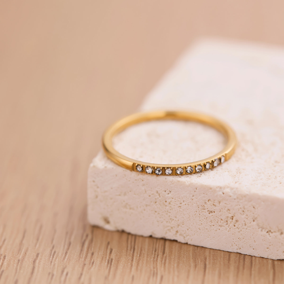 Women's In The Debris Titanium Steel Simple Rings