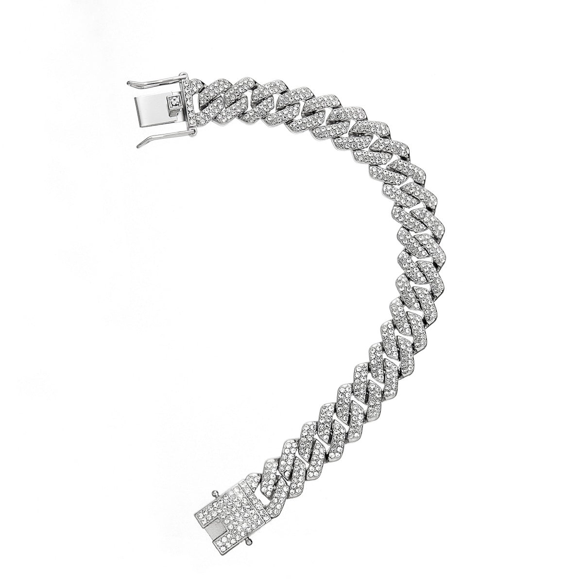 Women's & Men's Alloy Cuban Link Chain Diamond-shaped Hip Necklaces