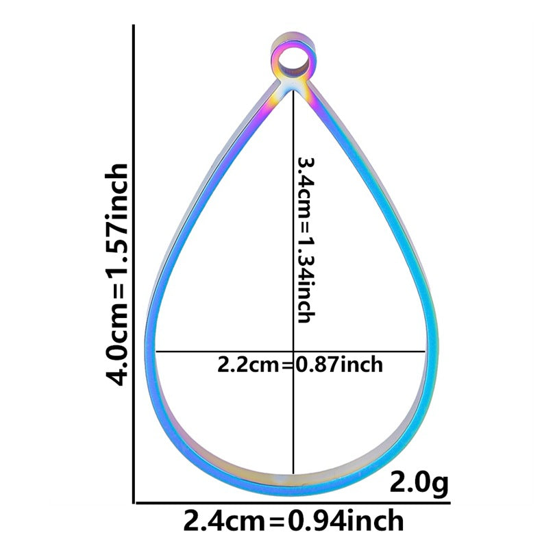 Epoxy Geometric Figure Hollow Border Gem Base Support Pendants