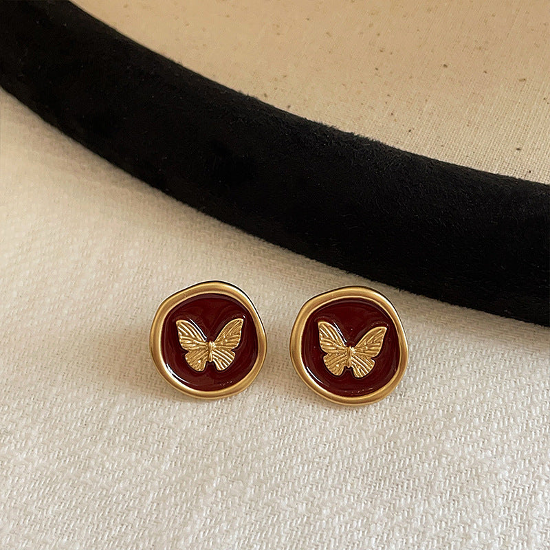 Women's Red Dripping Niche Design Personality Fashion Earrings