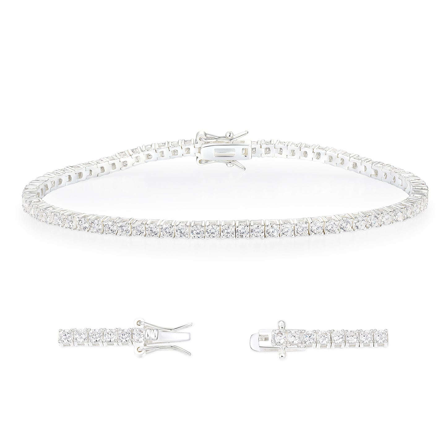 Inlaid Zircon Bright Sier Full Diamond Bracelets