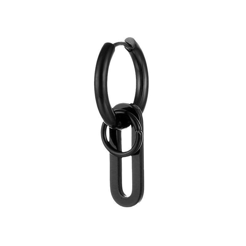 Steel Tassel Pointed Cone Coil Titanium Ear Buckle