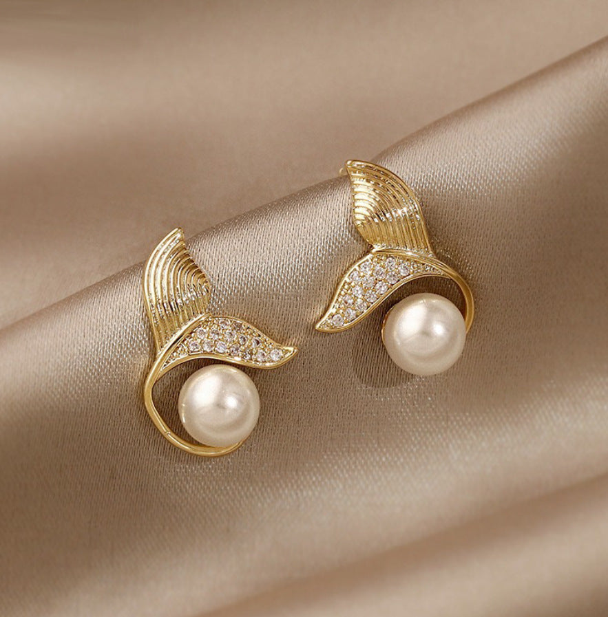Women's Sier Pin Korean Style High Sense Special Earrings