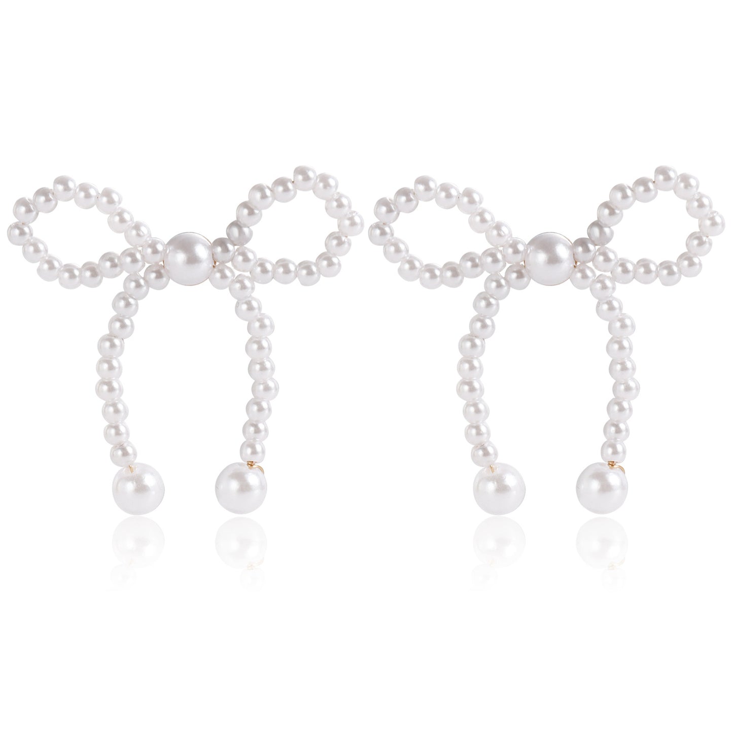 Women's Ornament Retro Imitation Pearl Bowknot Floral Earrings