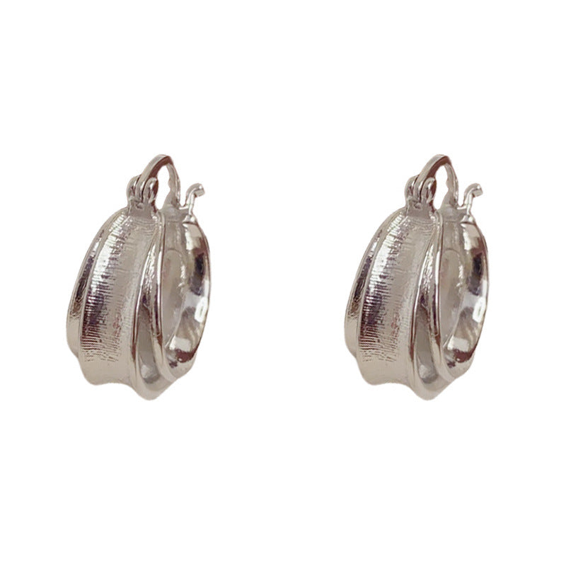 Stylish Simple Metal Geometry Clip Female Temperament Light Luxury Unique Rings