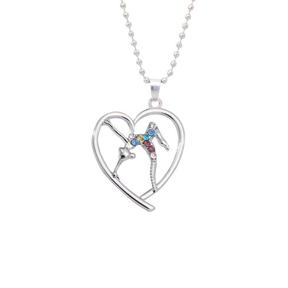 Women's Creative Dancing Charm Good Friend Alloy Necklaces