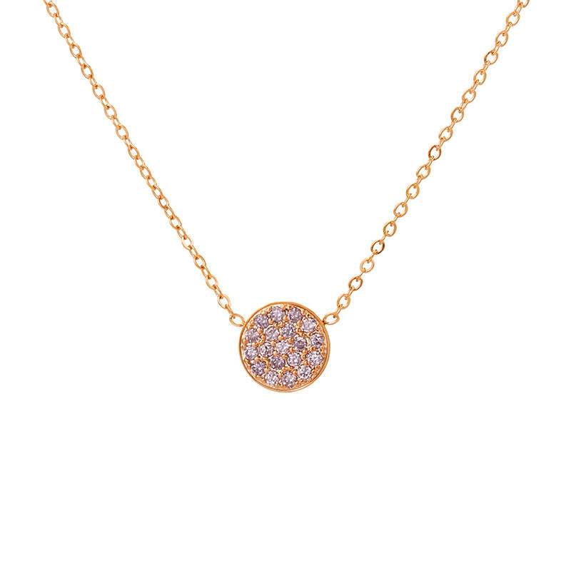 Luxury Full Diamond Versatile Small Titanium Steel Necklaces