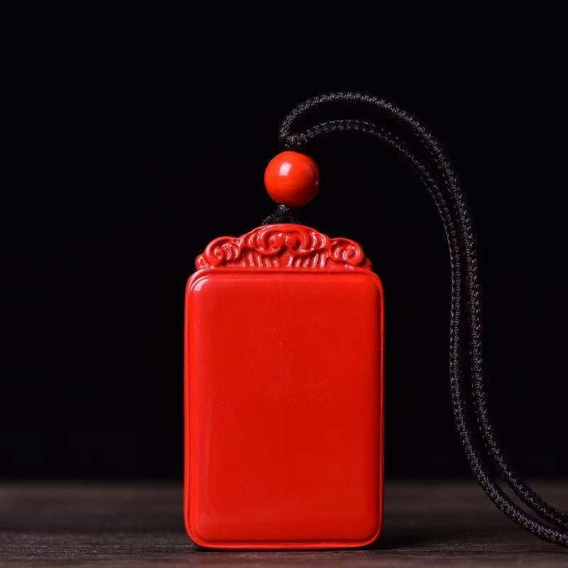 Raw Ore Cinnabar Lucky Crystal Purple Gold Sand Pendants