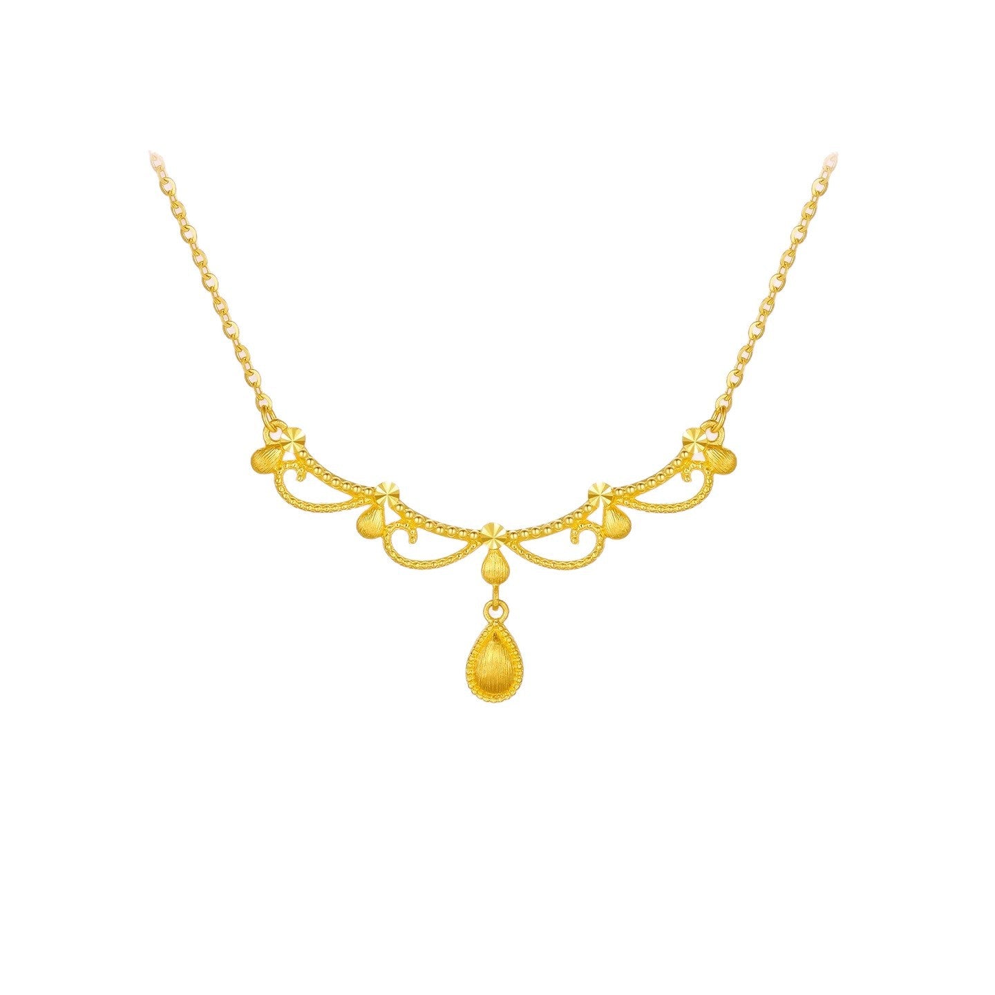 Women's Lace Water Drop Light Luxury Clavicle Chain Design Necklaces