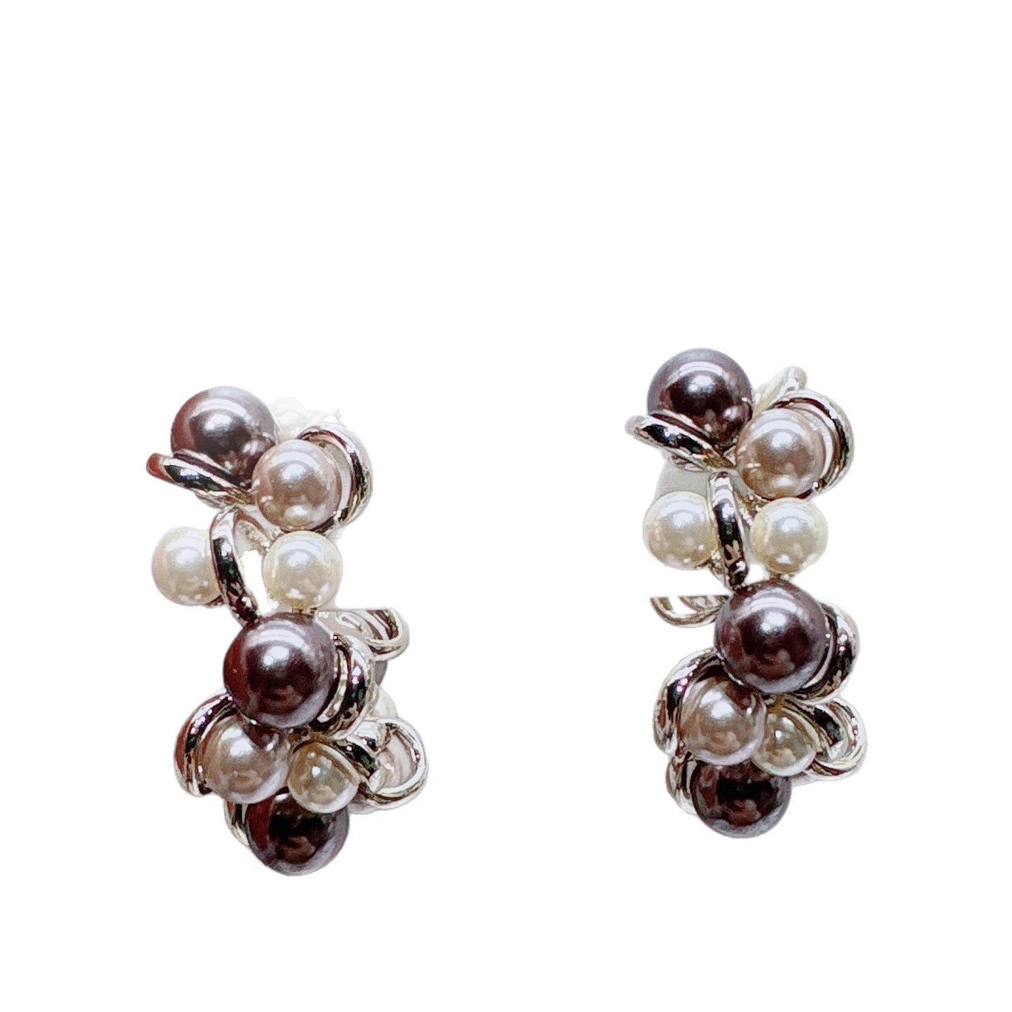 Women's Metal Twist Color Pearl Shaped For Unique Light Luxury Minority Rings