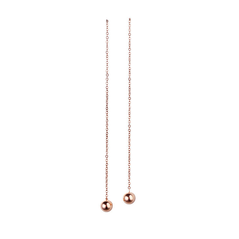 Women's Korean Style Titanium Steel Simple No Color Earrings