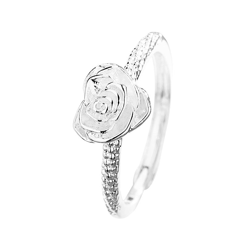 Retro Twist Rose Gentle Elegant Wind Camellia Rings