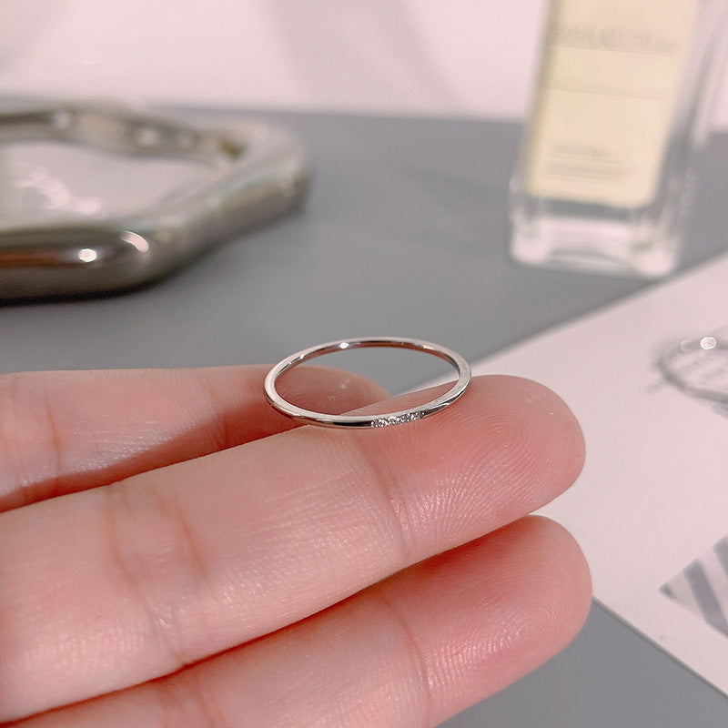 Steel Female Design High-grade Simple Temperament Rings