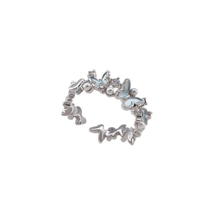 Women's Butterfly Open Adjustable Niche High-grade Light Luxury Index Rings
