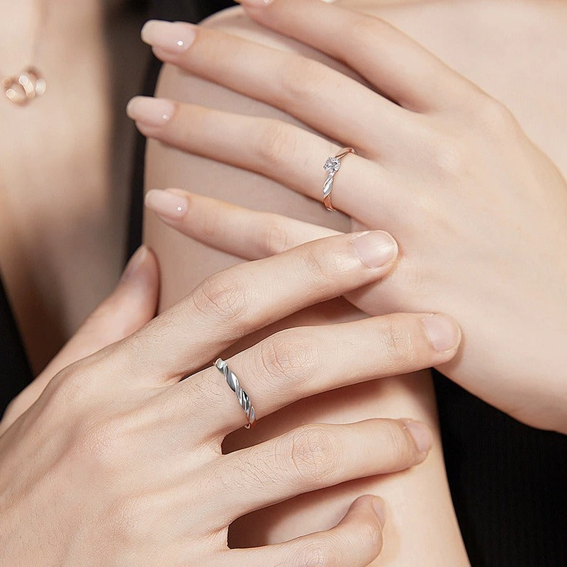 Women's & Men's Pure Sier Niche Design Valentine's Day Rings