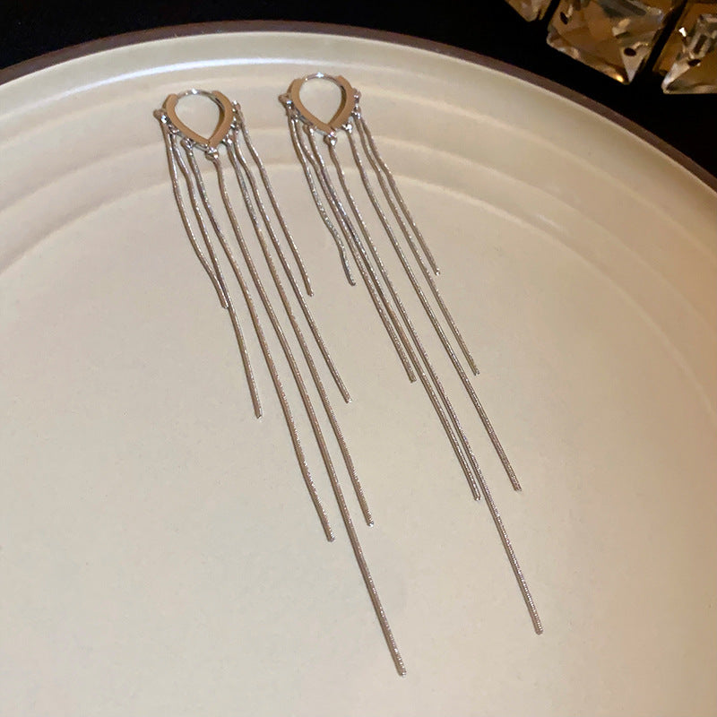 Long Tassel Ear Clip Minority Fashion Earrings