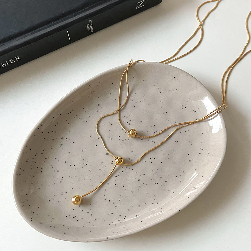 Women's Geometric Square Titanium Steel Niche Design Necklaces